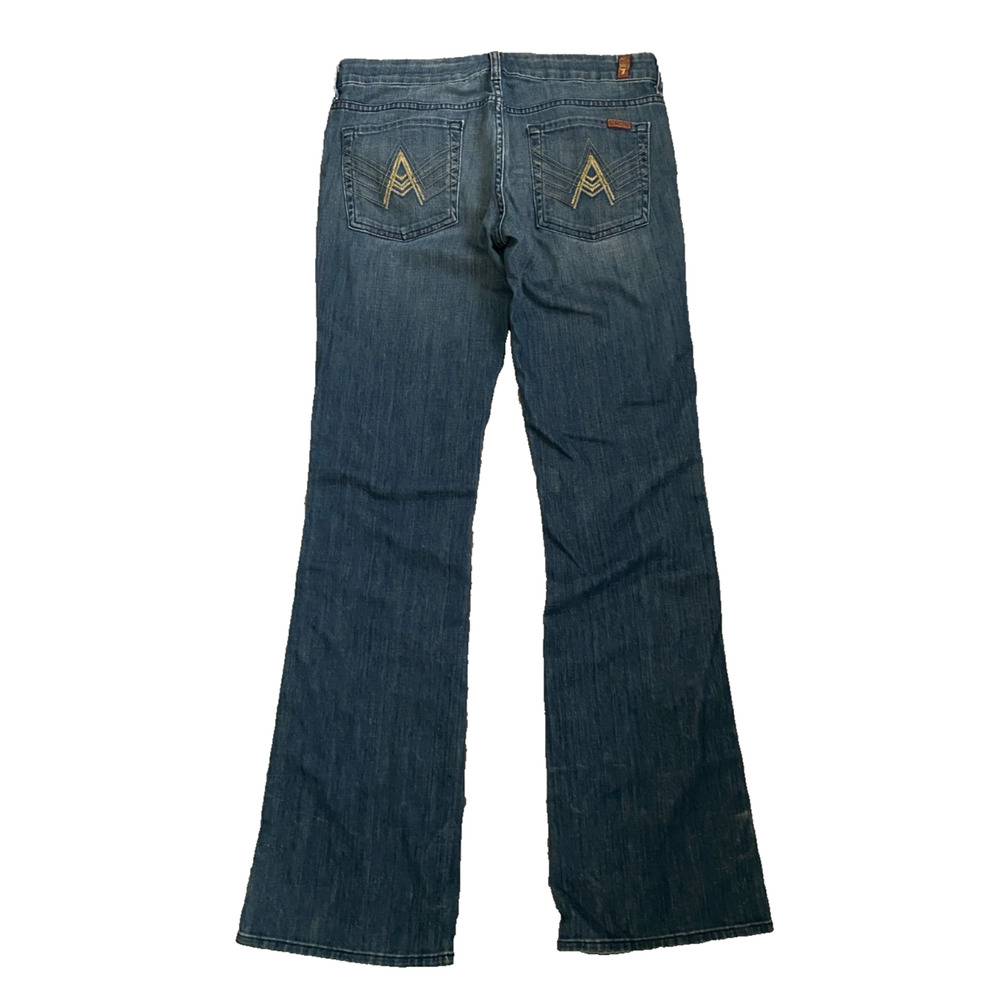 Vintage 7 For All Mankind "A" Pocket Boot Cut Jeans Size 32x34 Y2K Low Rise